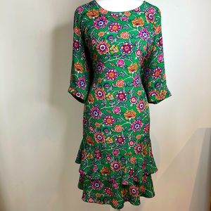 Floral Ruffle Shift Dress